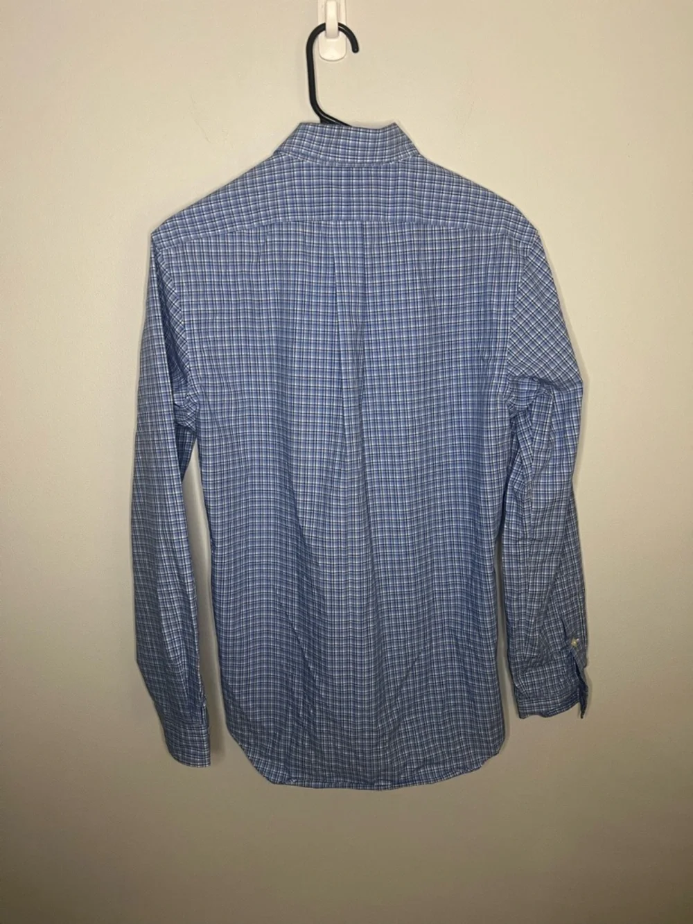 Ralph Lauren Blue Plaid Button-Down Shirt with Embroidered Pony size small - Picture 3 of 7